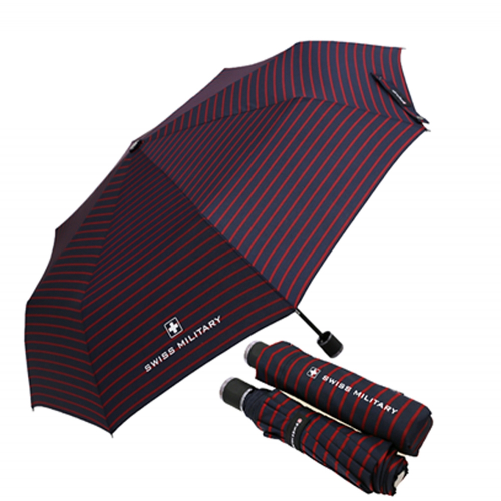 [스위스밀리터리] 3단 수동 스트라이프 우산